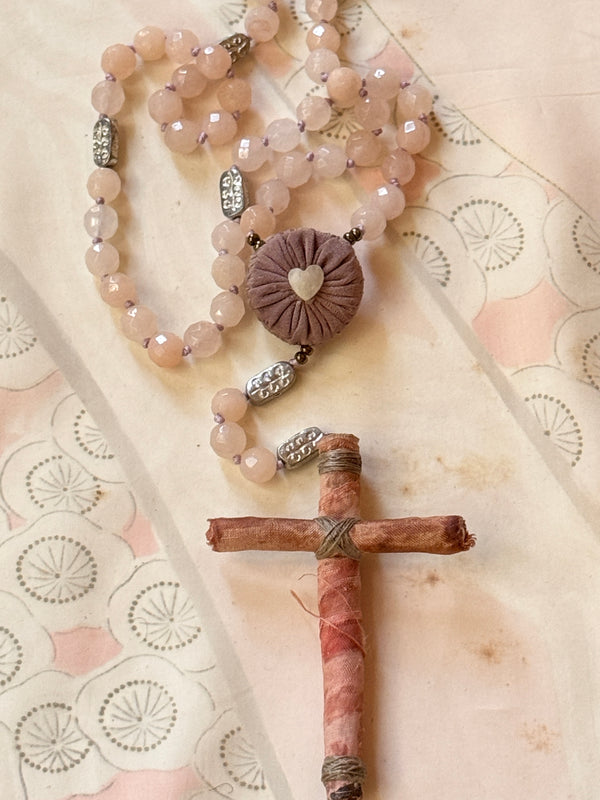 Hand Knotted Rosary with Agate Stones