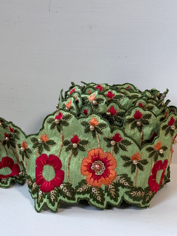 Embroidered Trim - Tropics