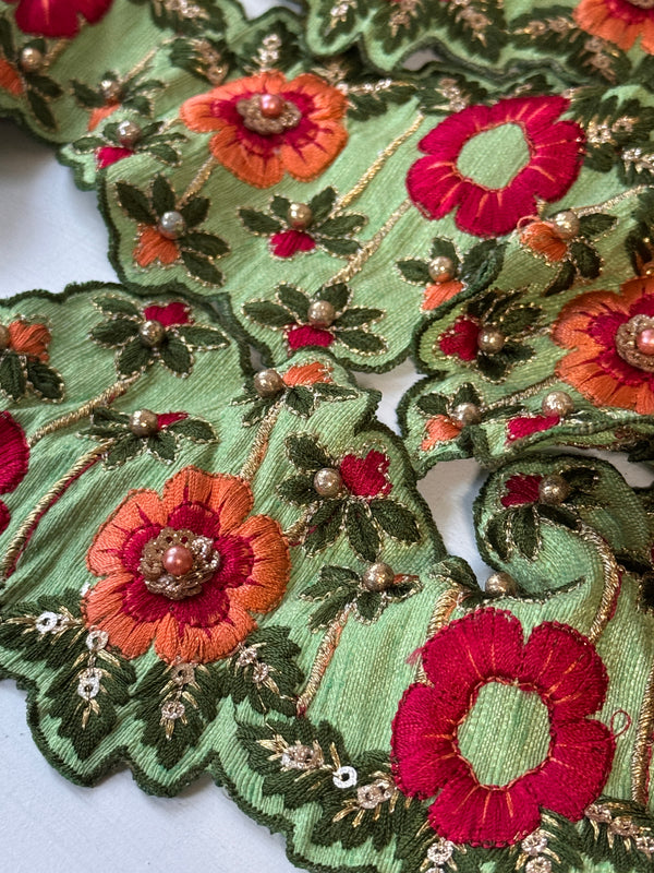 Embroidered Trim - Tropics