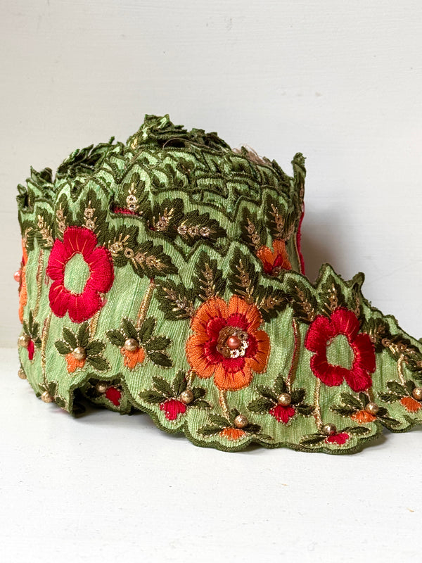 Embroidered Trim - Tropics