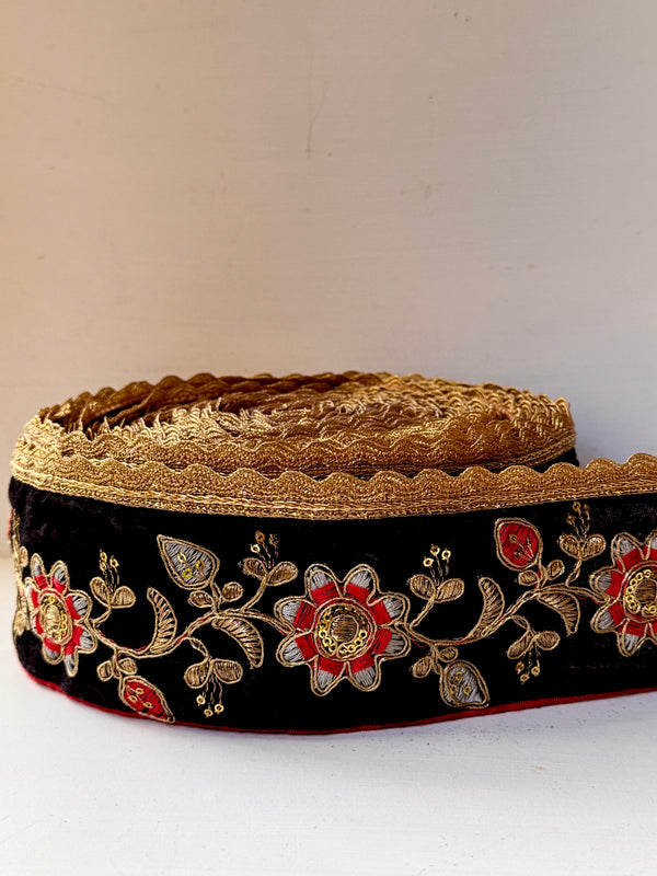Embroidered Trim - Flamenco