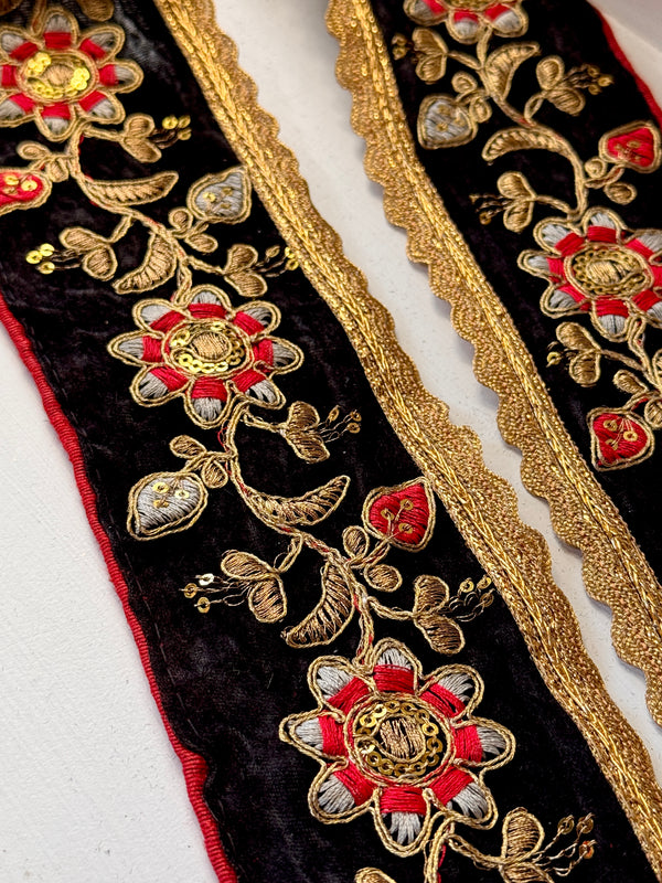 Embroidered Trim - Flamenco