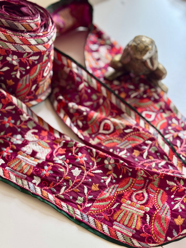 Embroidered Trim - Palace Garden Parade