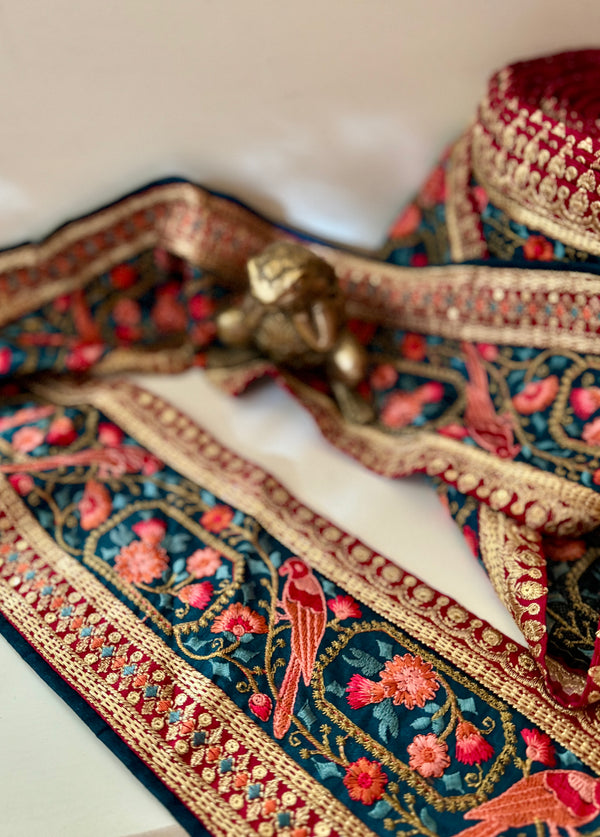 Embroidered Trim - Bird Of Paradise
