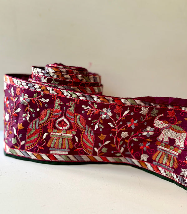 Embroidered Trim - Palace Garden Parade