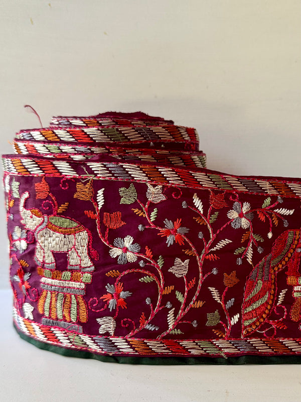 Embroidered Trim - Palace Garden Parade