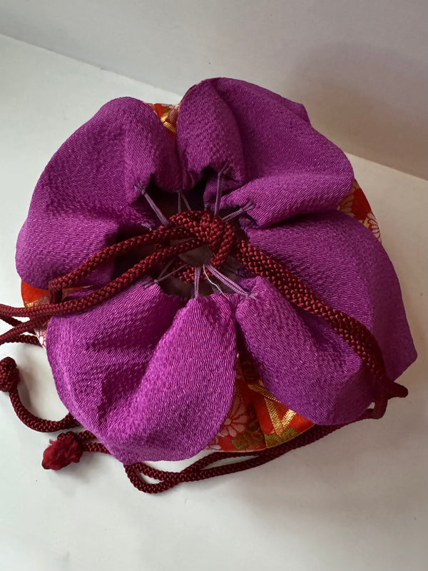 Vintage Kinchaku or Sewing Basket