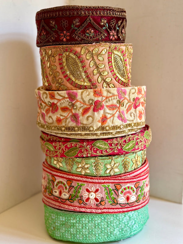 Twilight Bazaar III - Embroidered Indian Trims Bundle