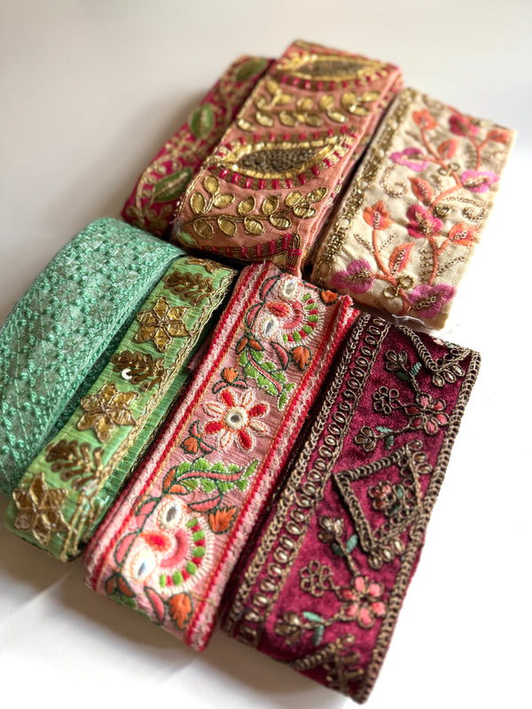 Twilight Bazaar III - Embroidered Indian Trims Bundle