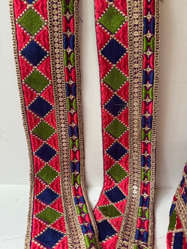 Embroidered Trim - Geometric Carnival