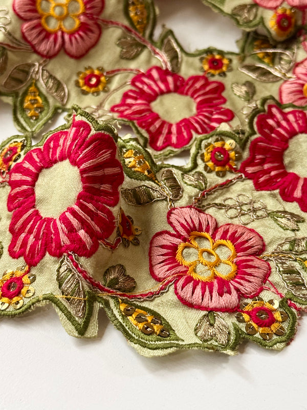 Embroidered Trim - Rosie Trellis