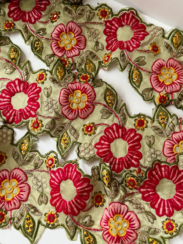 Embroidered Trim - Rosie Trellis