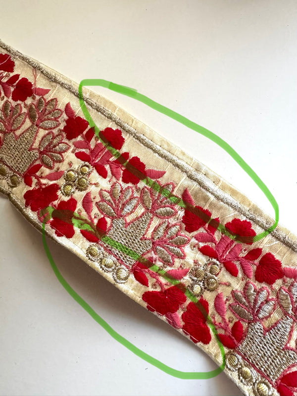 Embroidered Trim - Floral Folklore
