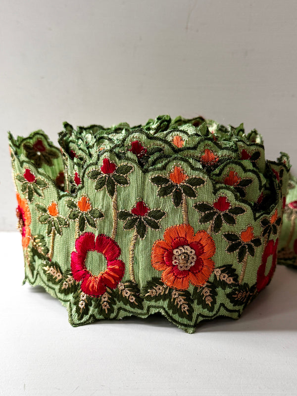Embroidered Trim - Summer Garden