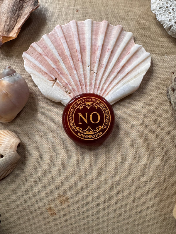 Vessel & Decision Stone - YES NO Carnelian Disc