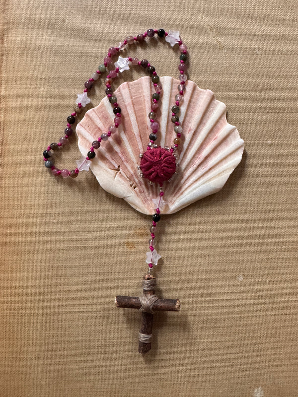 Hand Knotted Small Tourmaline Rosary