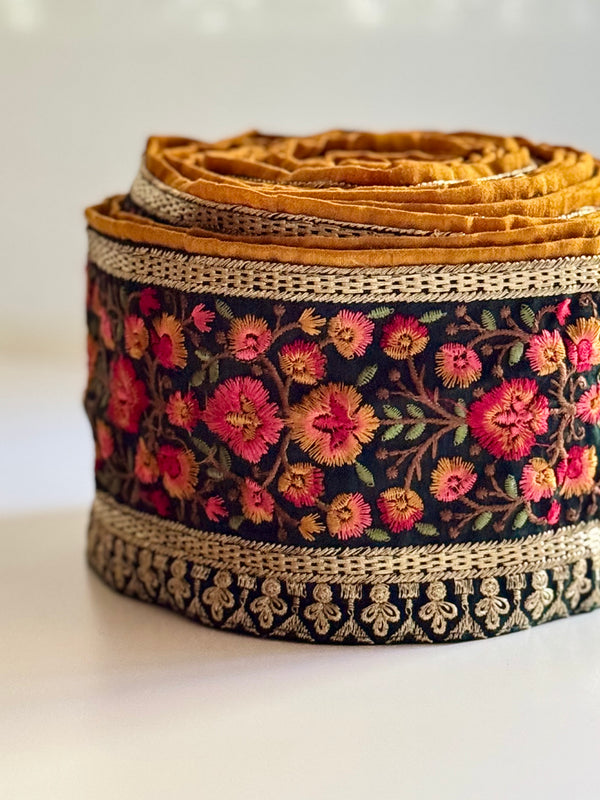Embroidered Trim - Forest