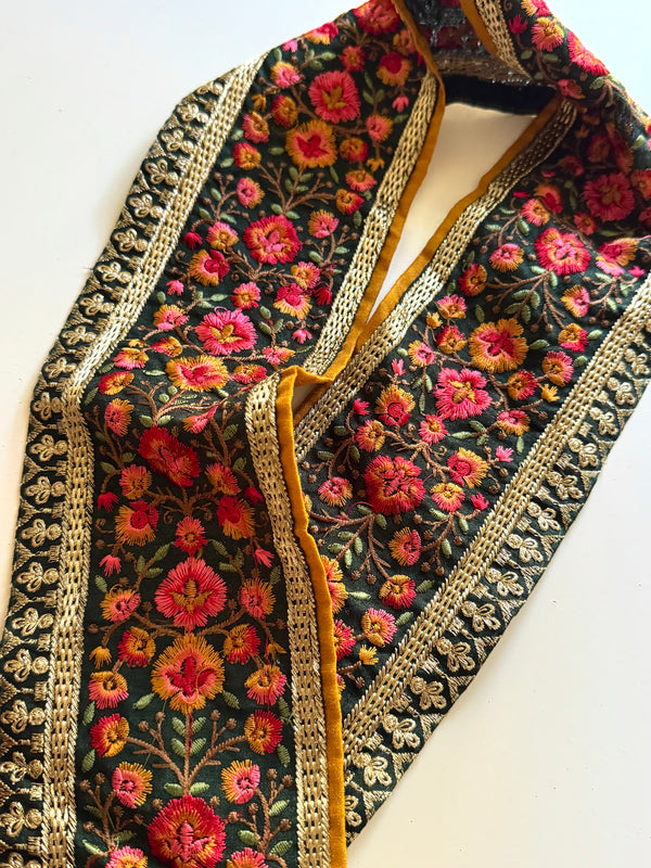 Embroidered Trim - Forest