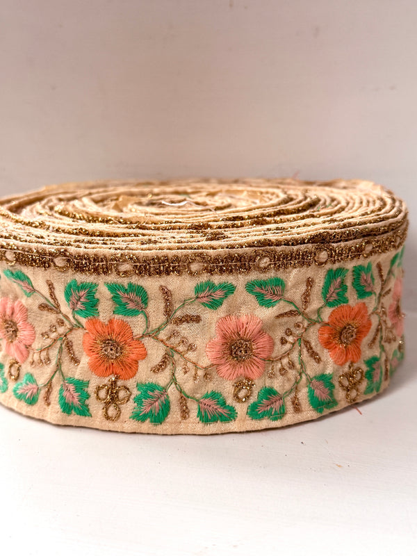 Embroidered Trim - Trailing Blossoms