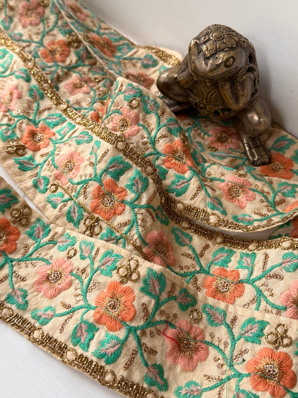 Embroidered Trim - Trailing Blossoms