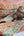 Embroidered Trims - Peach Eggshell Fuchsia